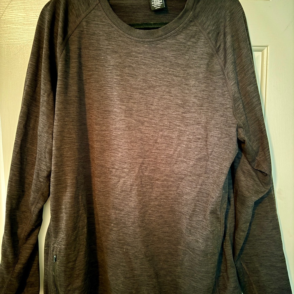 Tek Gear Tech Fleece Crew Sweatshirt XL Dark Gray Long Sleeve Activewear
